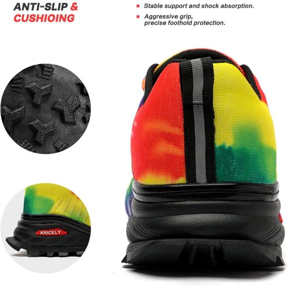 Men's Trail Running Shoes Fashion Walking Hiking Sneakers for Men Tennis - Picture 4 of 7